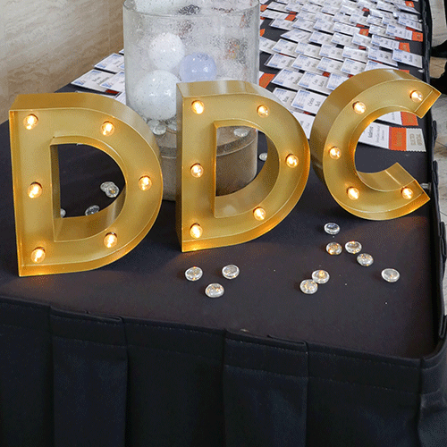DDC letters with lights
